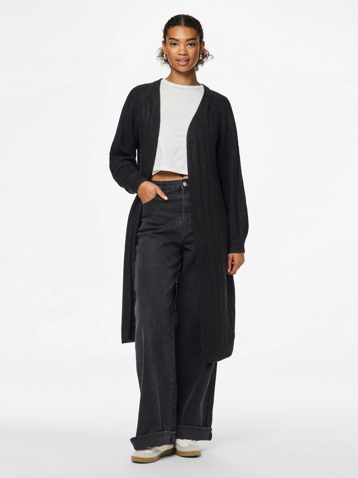 PIECES Black Cardigan,Striktrøje - 17150959