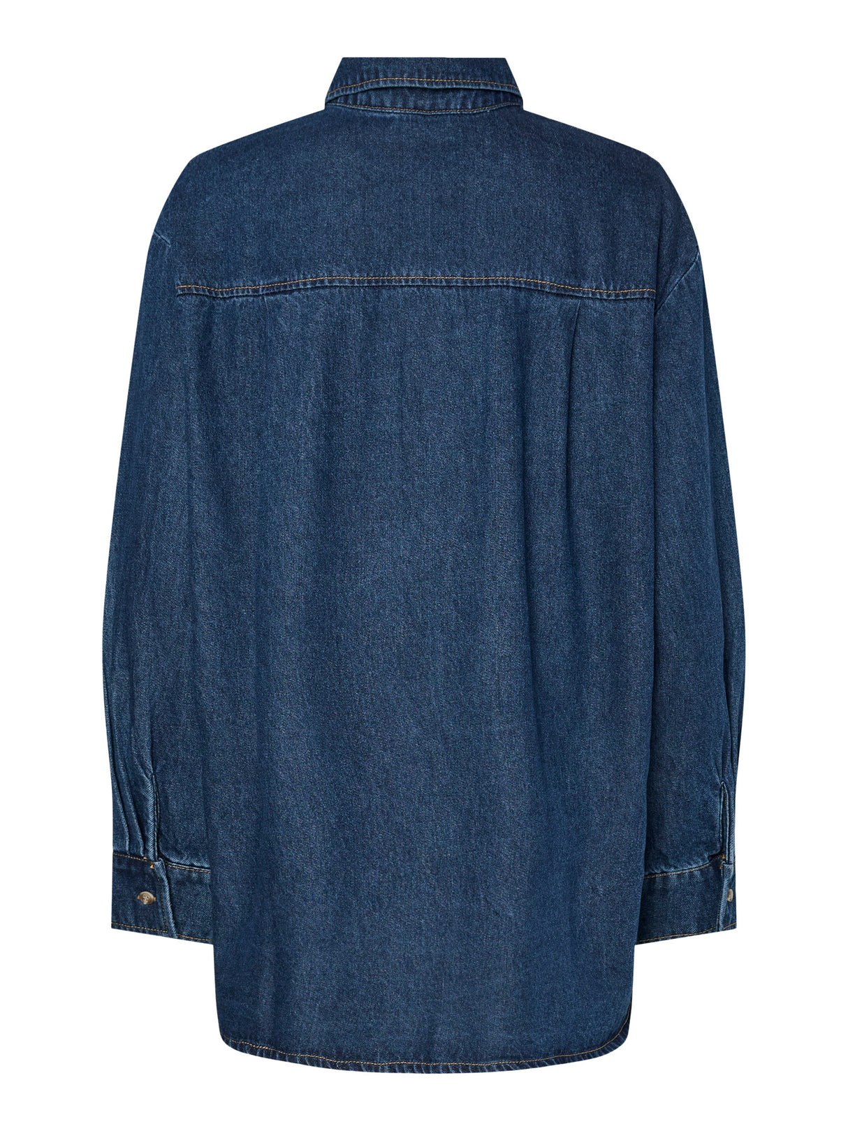 Blå - dark Blue Denim - Pieces - Denimskjorte - 17150991