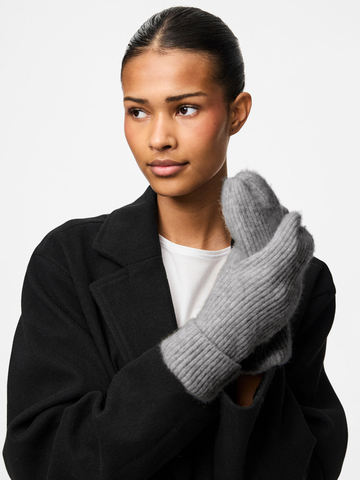 PIECES Medium Grey Melange Vanter - 17151059