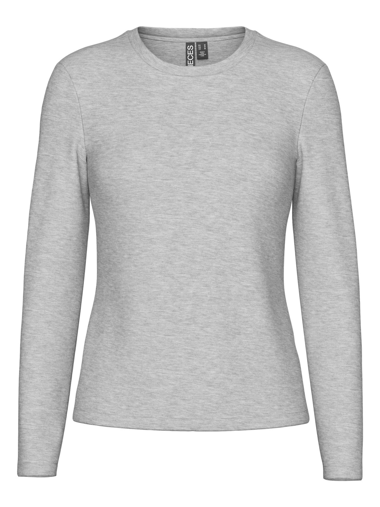 PIECES Light Grey Melange Top - 17151138