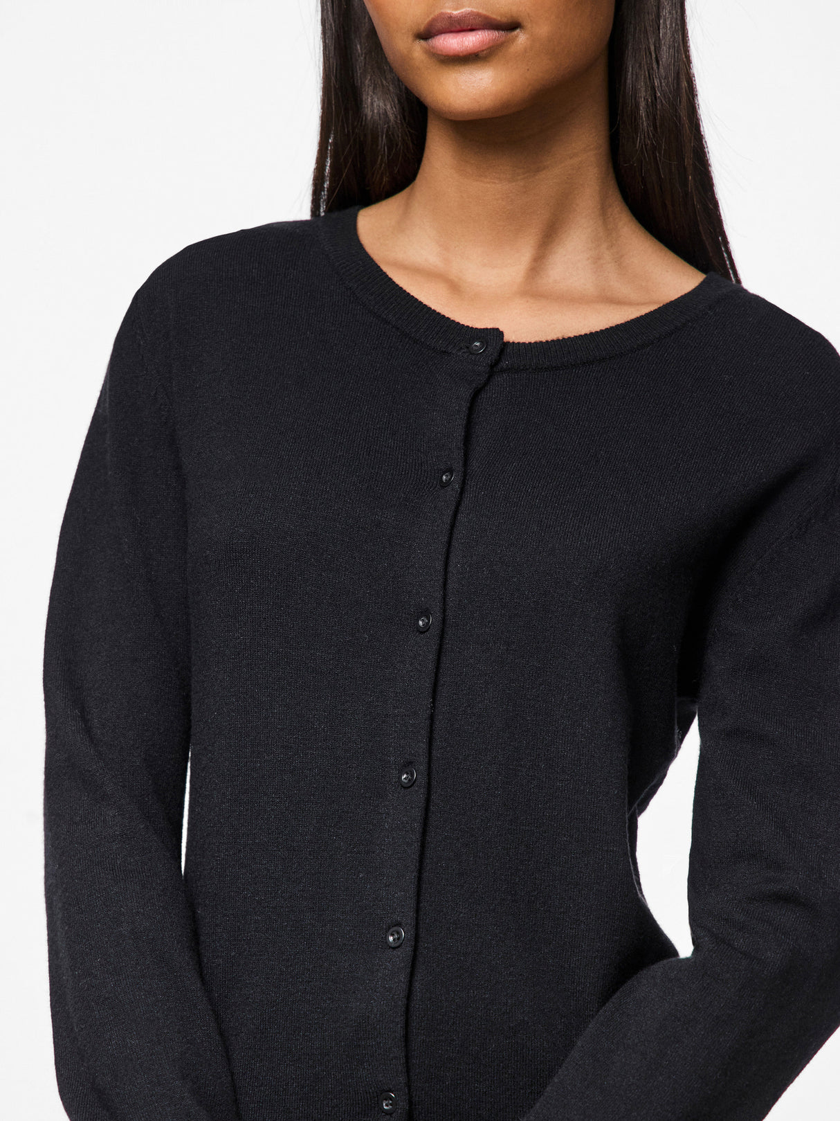 Black Striktrøje fra PIECES - 17154558
