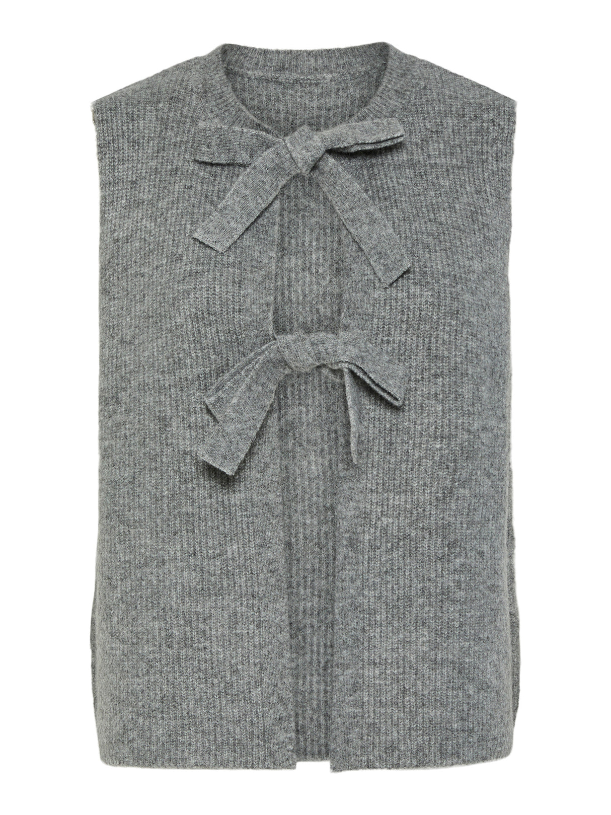 Grå Striktrøje fra PIECES - 17156680