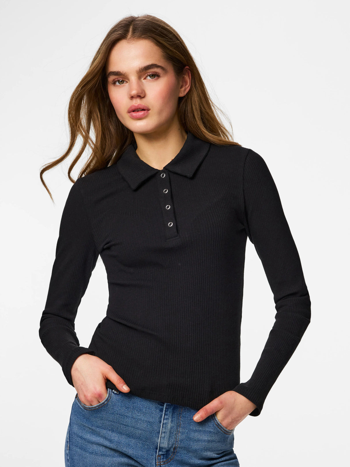 Black Bluse fra PIECES - 17158783