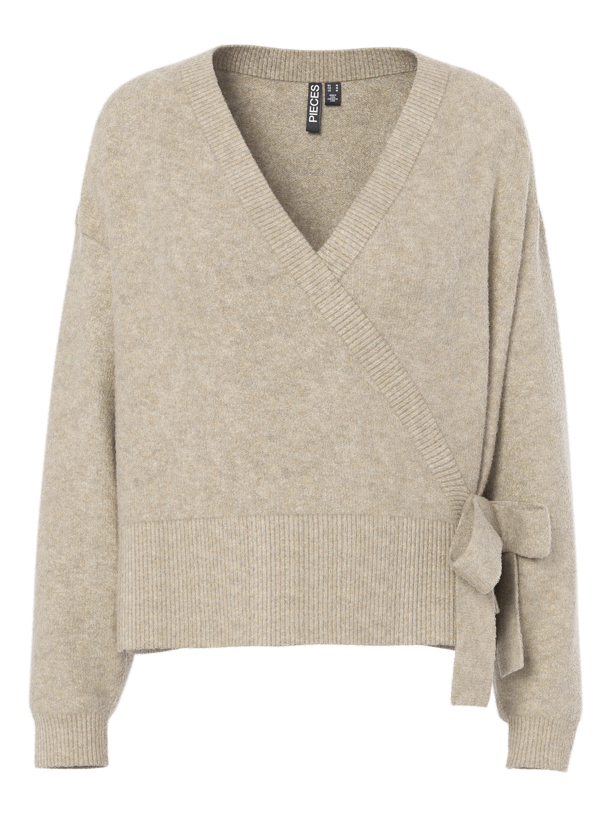 PIECES Taupe Gray MELANGE Cardigan,Striktrøje - 17158786
