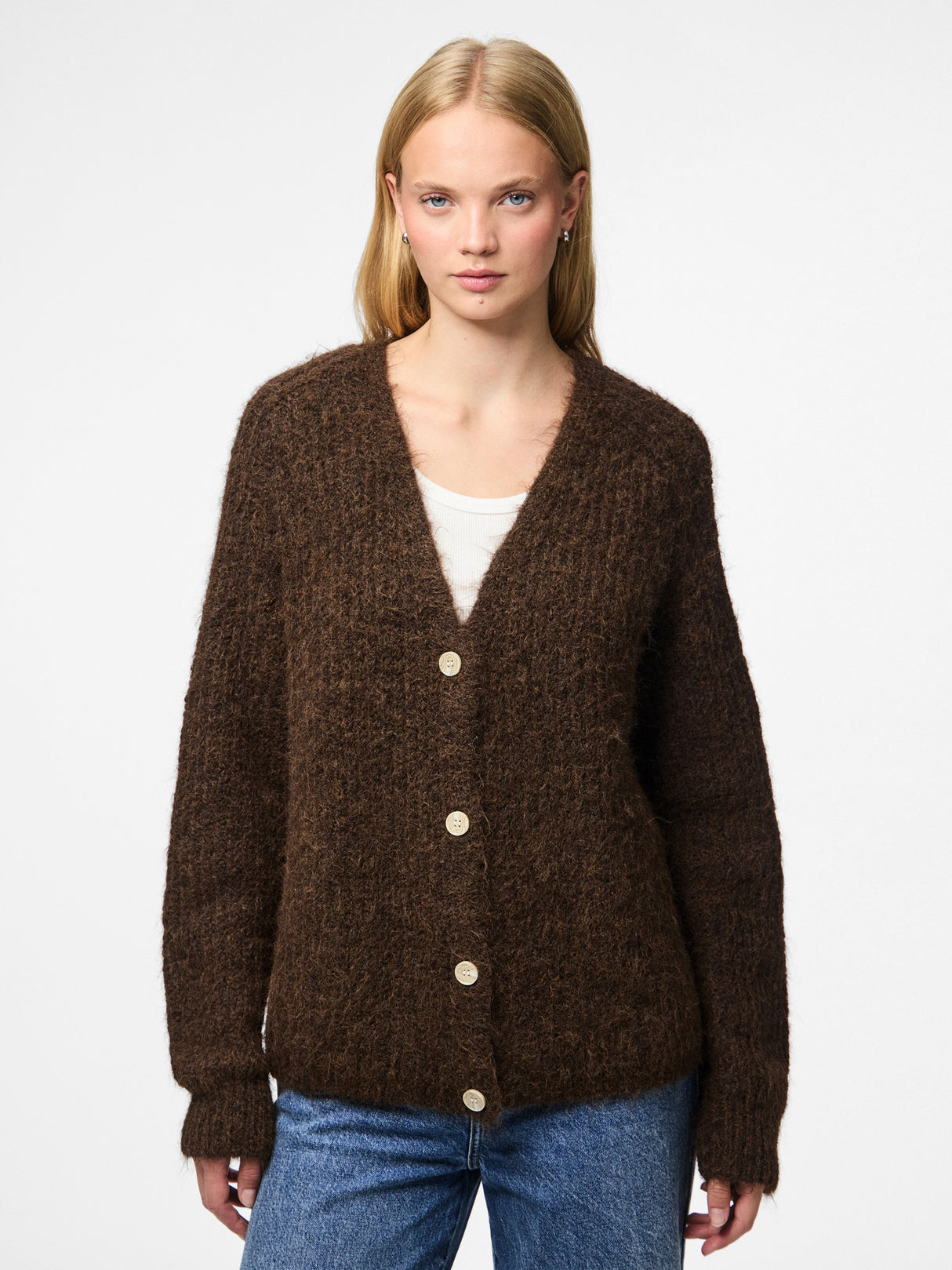 PIECES Hot Fudge MELANGE Cardigan,Striktrøje - 17158926