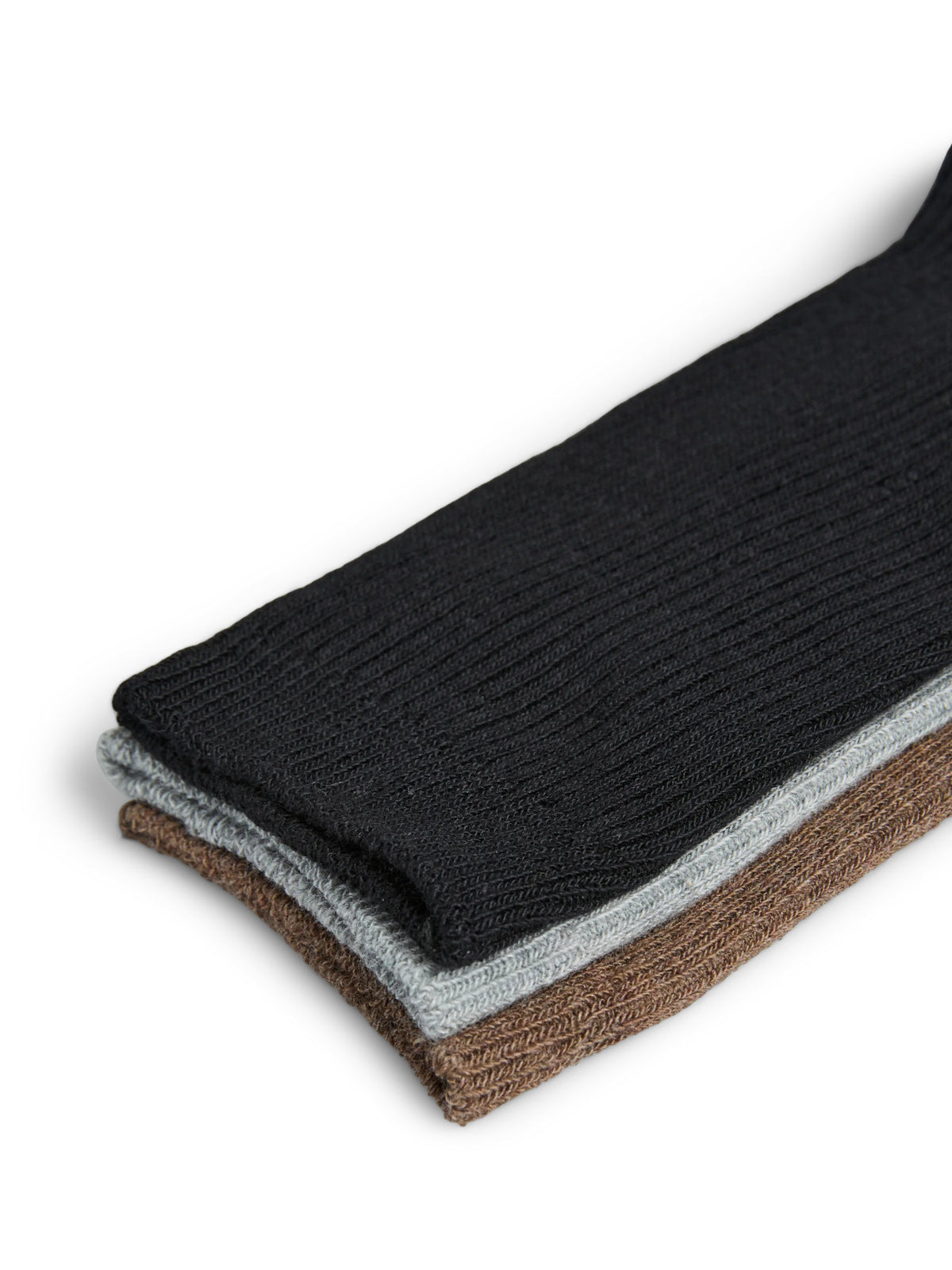 Black 4 pack black black lgm taupe Strømper fra PIECES - 17161655