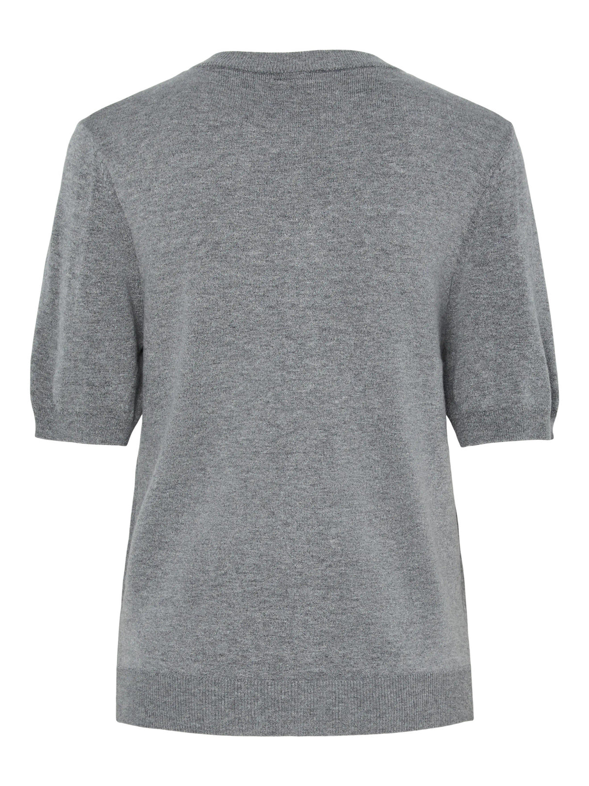 Medium Grey Melange Striktrøje fra PIECES - 17162045