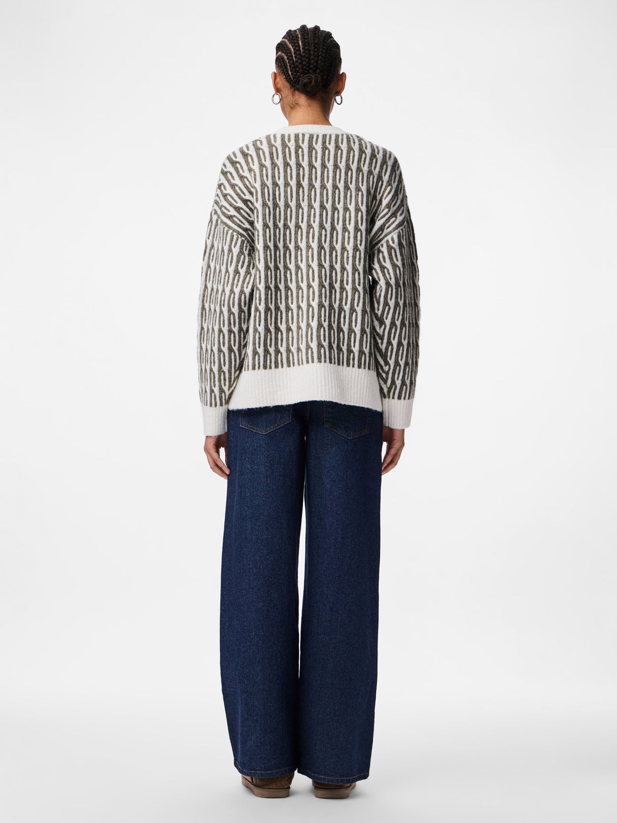 Overland Trek Cloud dancer Striktrøje fra PIECES - 17162162