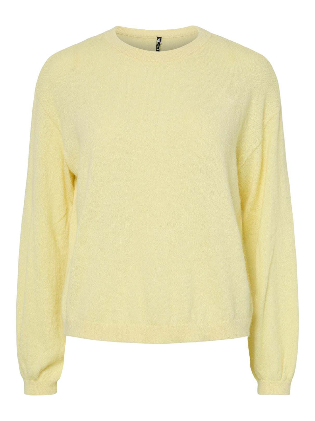Gul MELANGE Striktrøje fra PIECES - 17162284