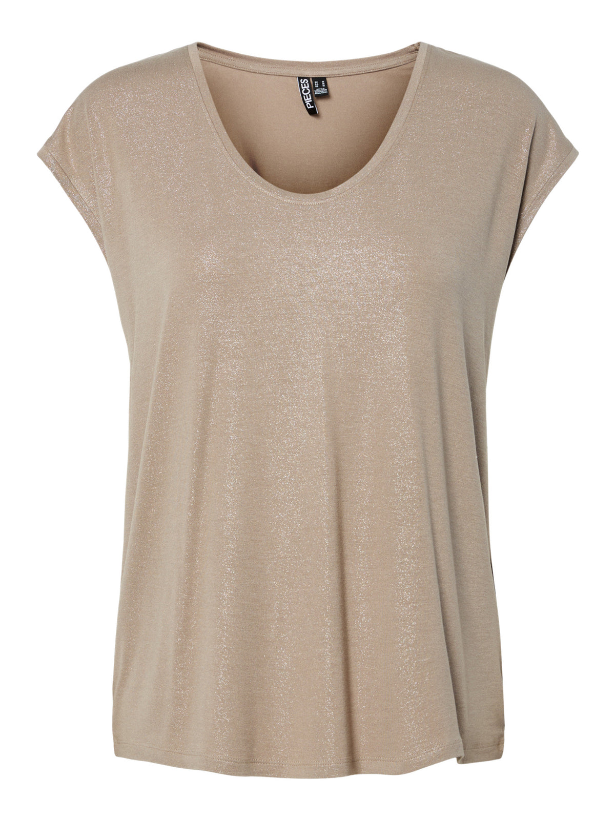 Greige GLITTER SILVER Bluse fra PIECES - 17162299