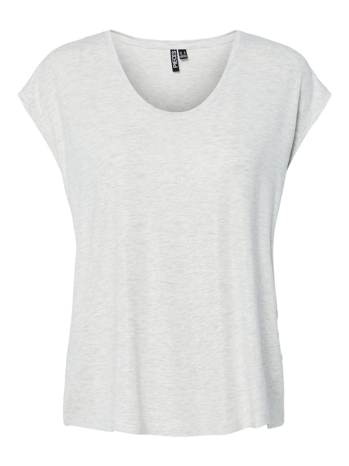 Light Grey Melange GLITTER SILVER Bluse fra PIECES - 17162299