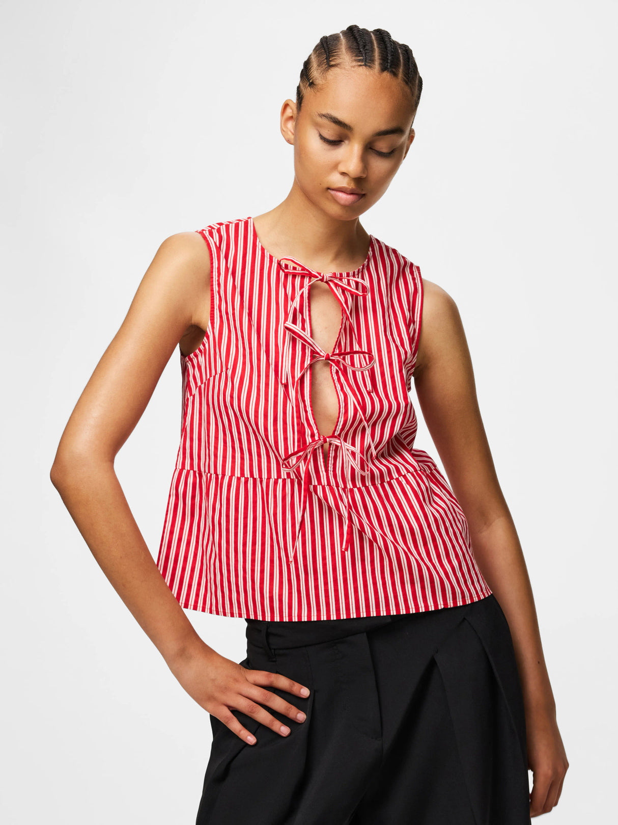 Adrenaline Rush BRIGHT WHITE Top fra PIECES - 17162303