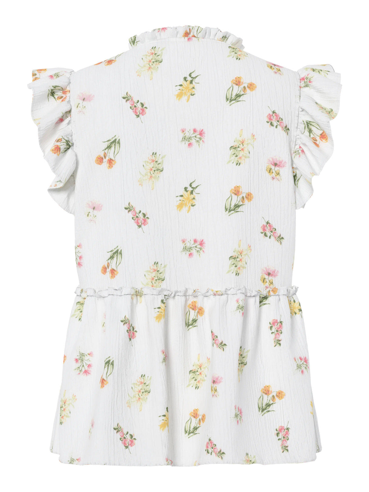 Bright White FLOWER Top fra PIECES - 17162329