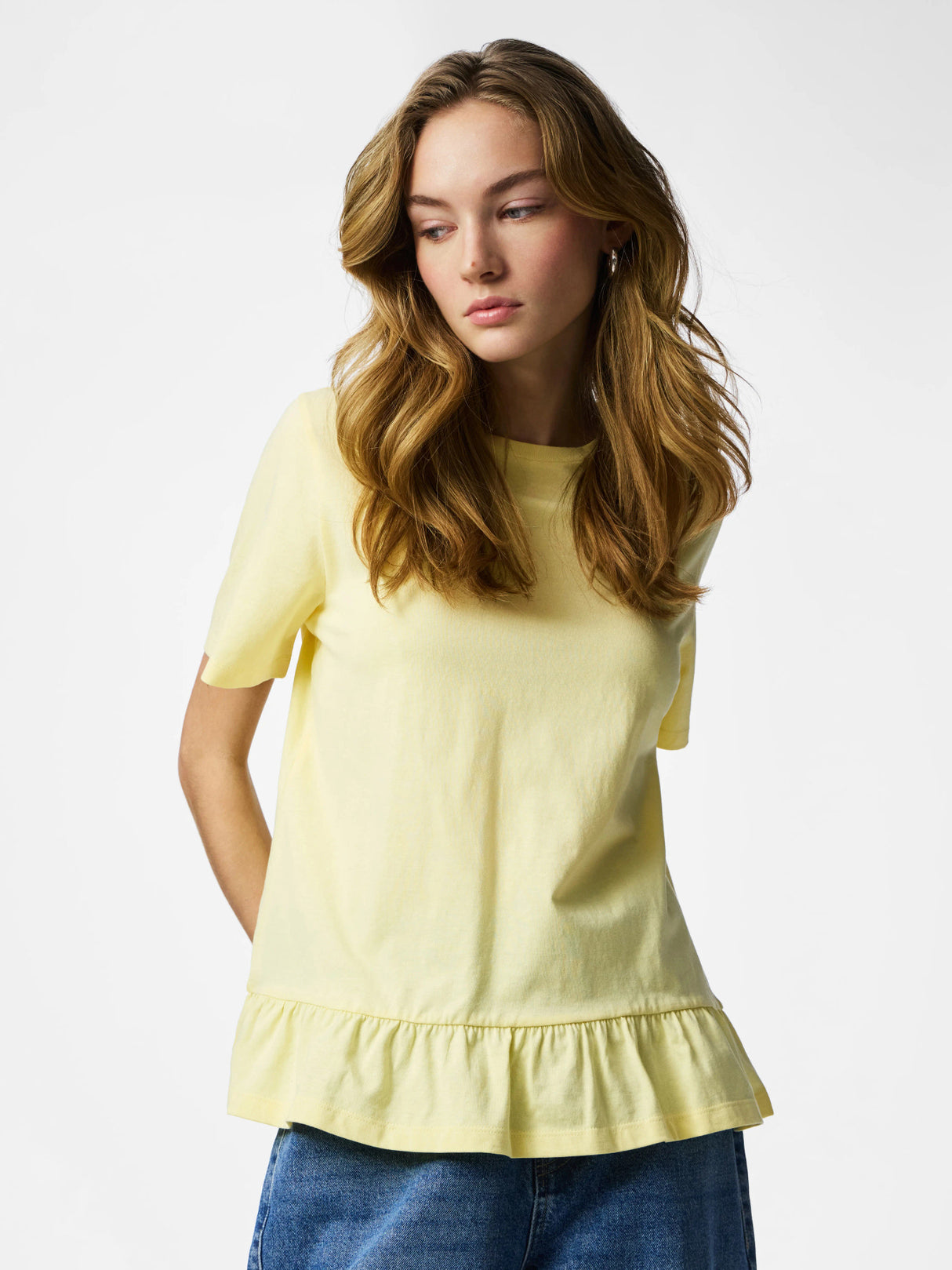 French Vanilla Bluse fra PIECES - 17163063