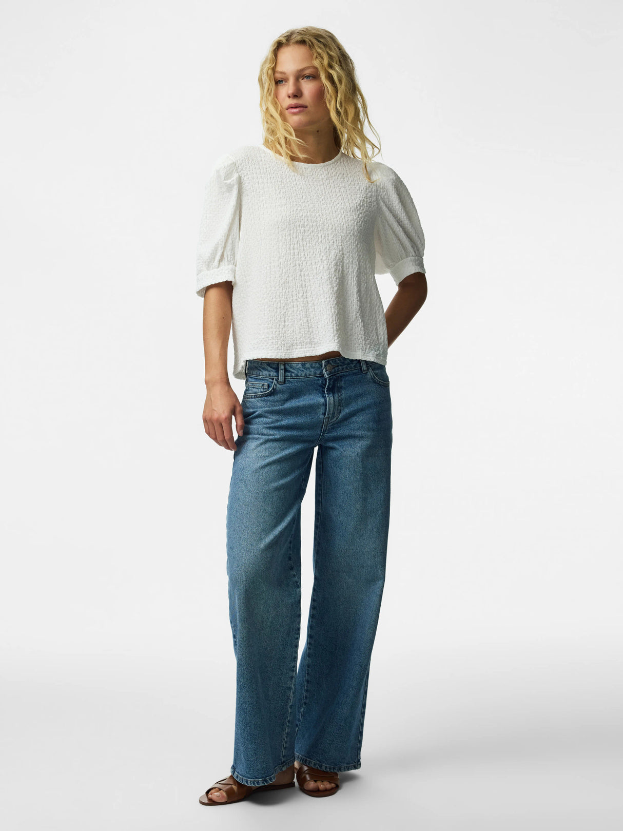 Cloud Dancer Top fra PIECES - 17163508