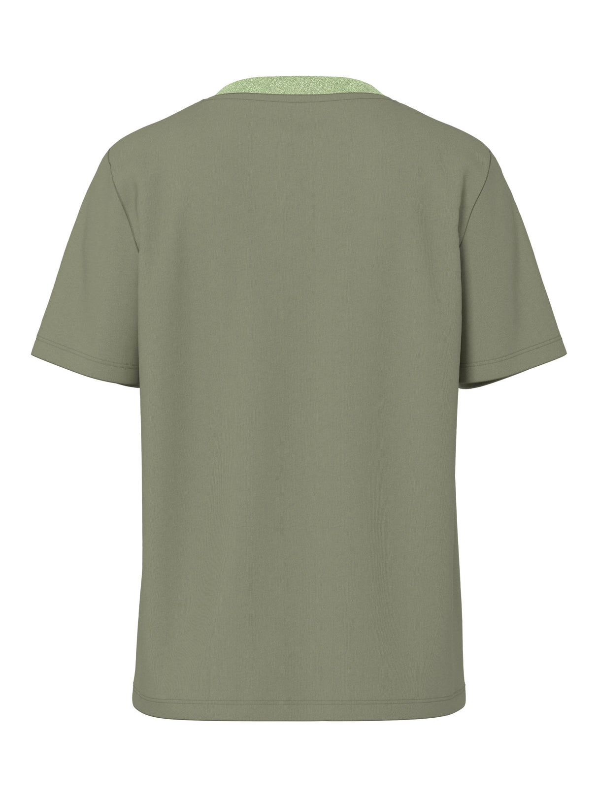 Deep Lichen Green LUREX RIB Bluse fra PIECES - 17164946