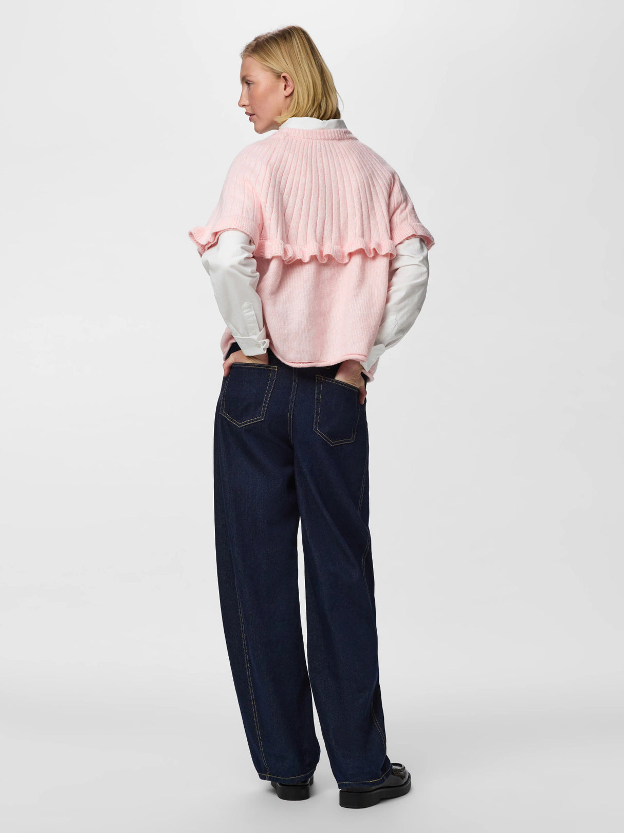 Pink-A-Boo Striktrøje fra PIECES - 17165521