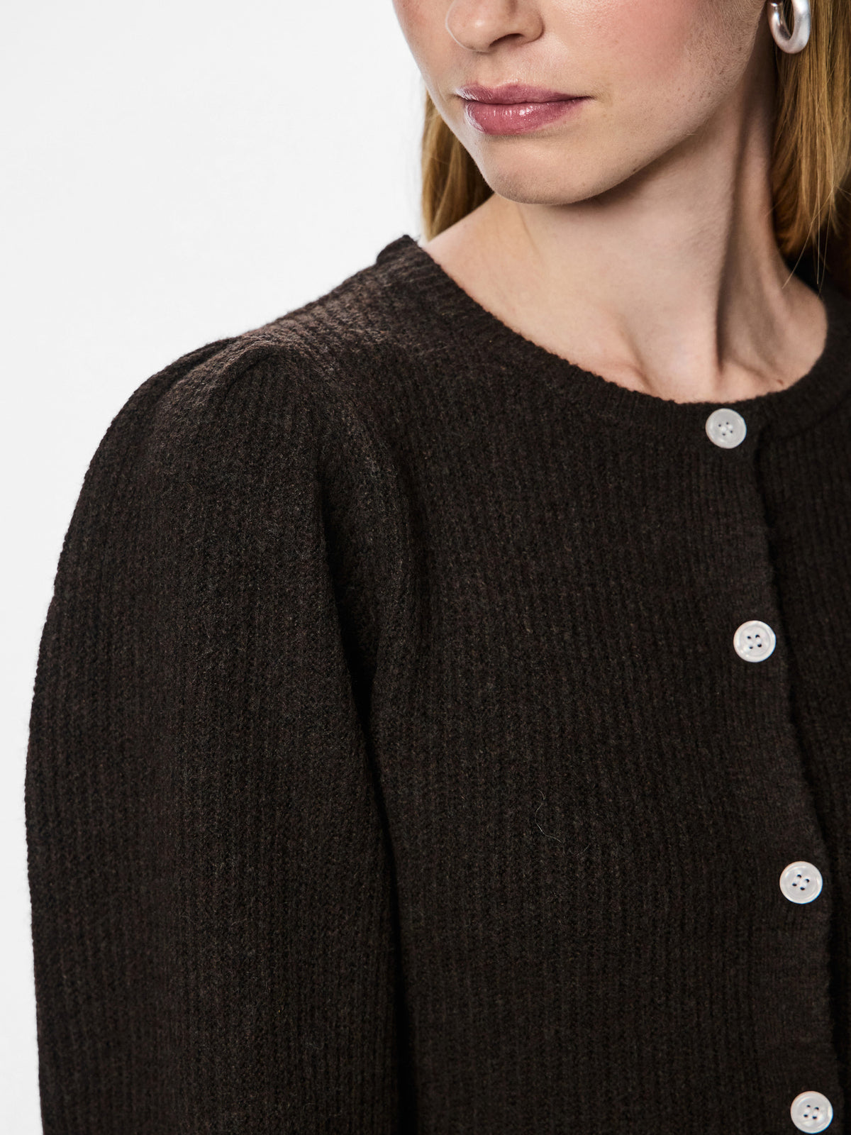 Delicioso Melange Striktrøje fra PIECES - 17166689