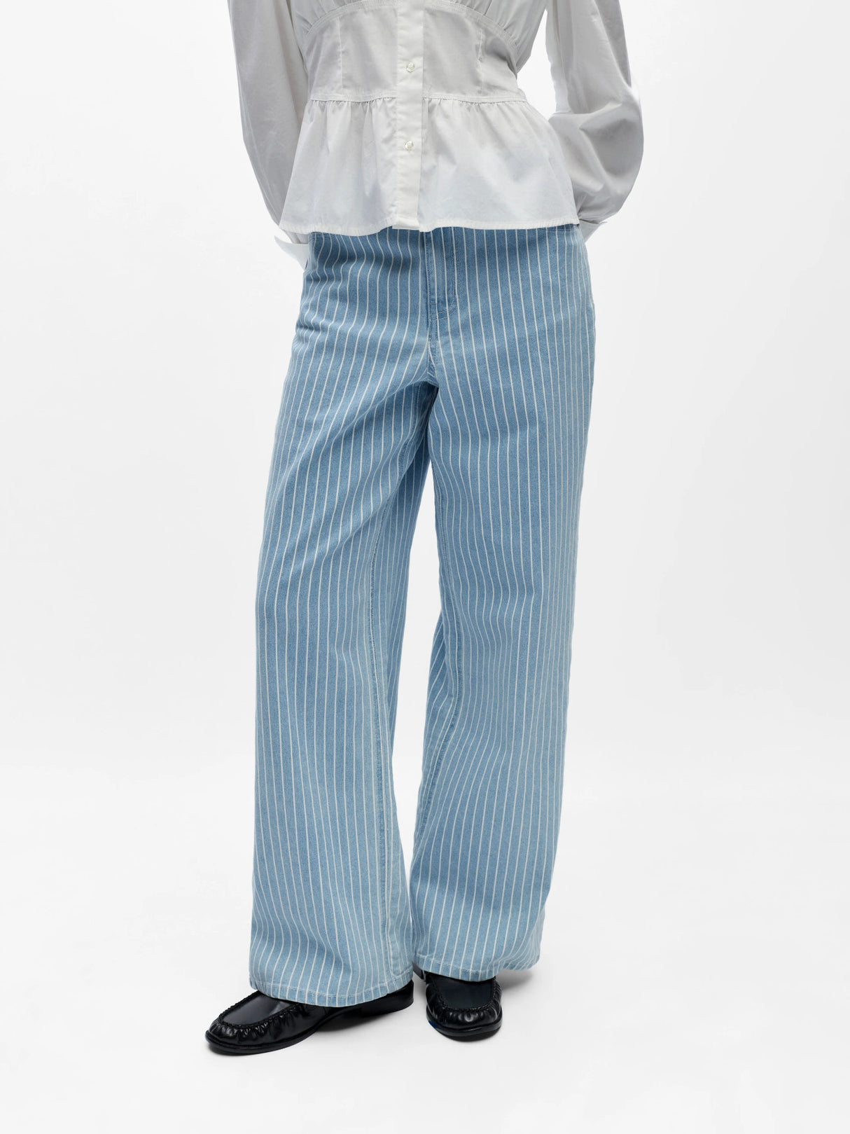 Light Blue Denim White Bukser fra Object - 23048741