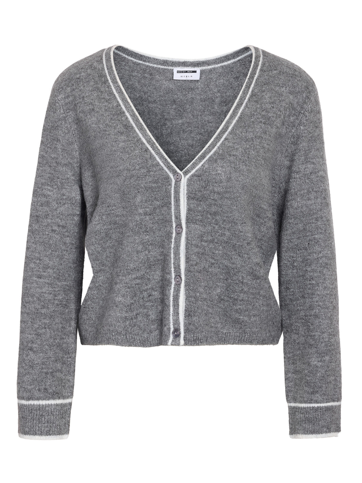 Medium Grey Melange Striktrøje fra Noisy May - 27035454