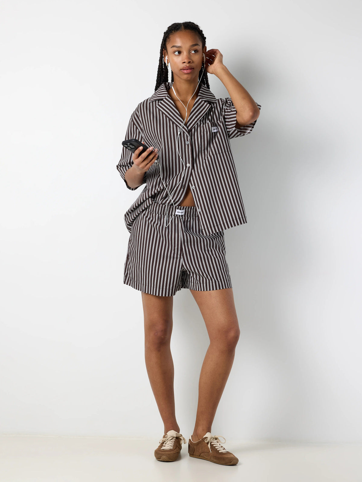 Chocolate Brown BIRCH Shorts fra Noisy May - 27039553