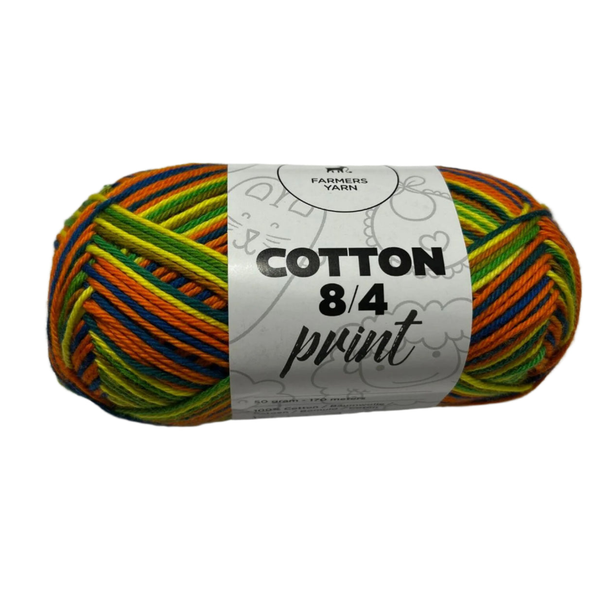 Cotton yarn Farmers Yarn print 8/4 50 g. color 19
