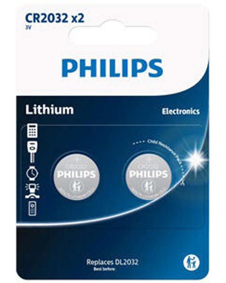 Battery Philips CR2032 3V 2 PCS.