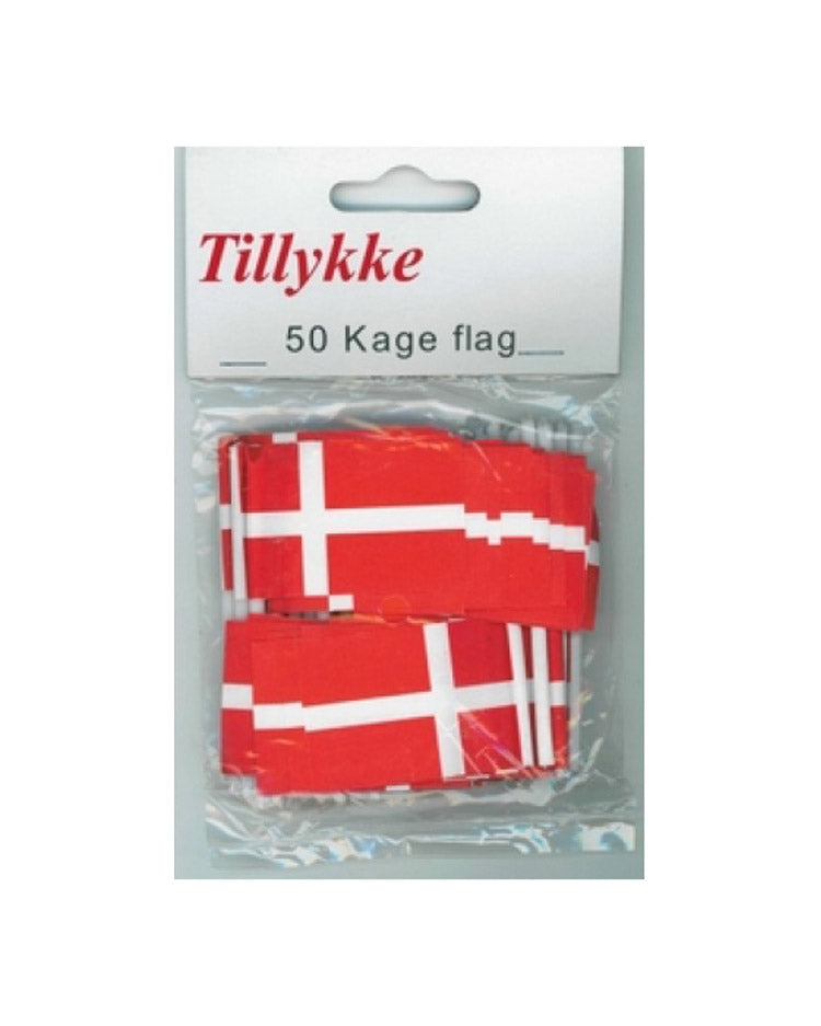 Flags 50 pieces cake flags on sticks