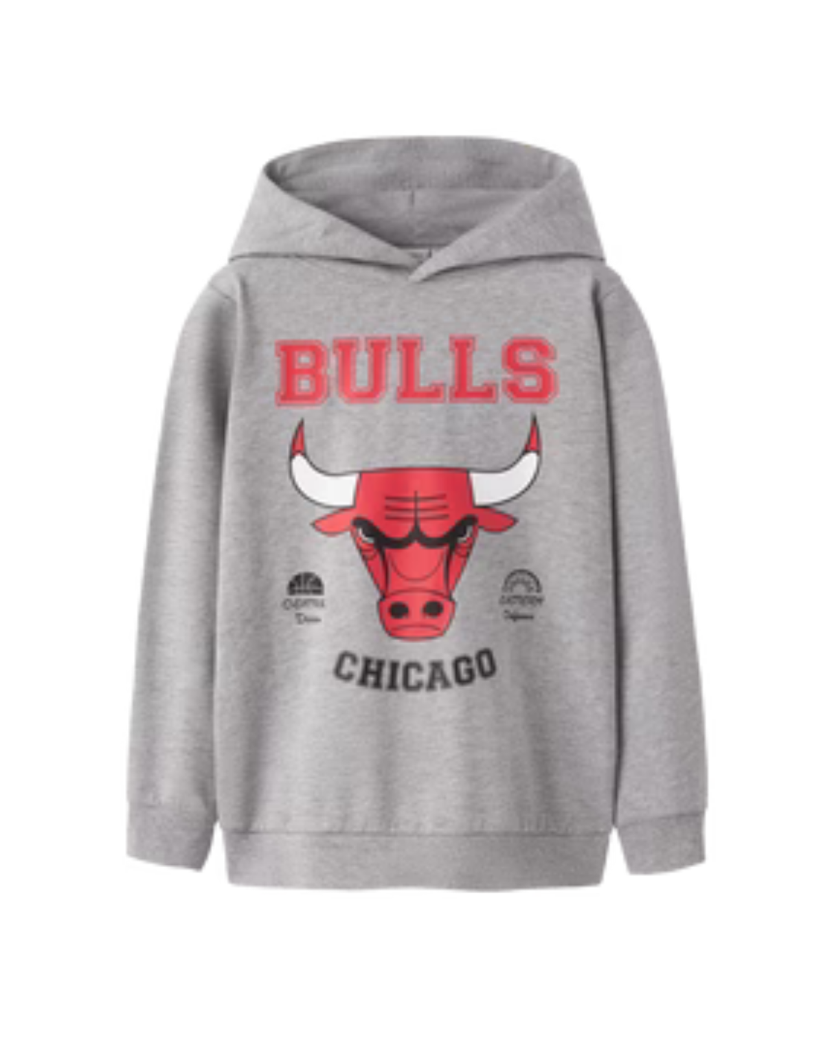 Grå - Grey Melange - Name it - Hættetrøje - " Chicago Bulls" - 13252671