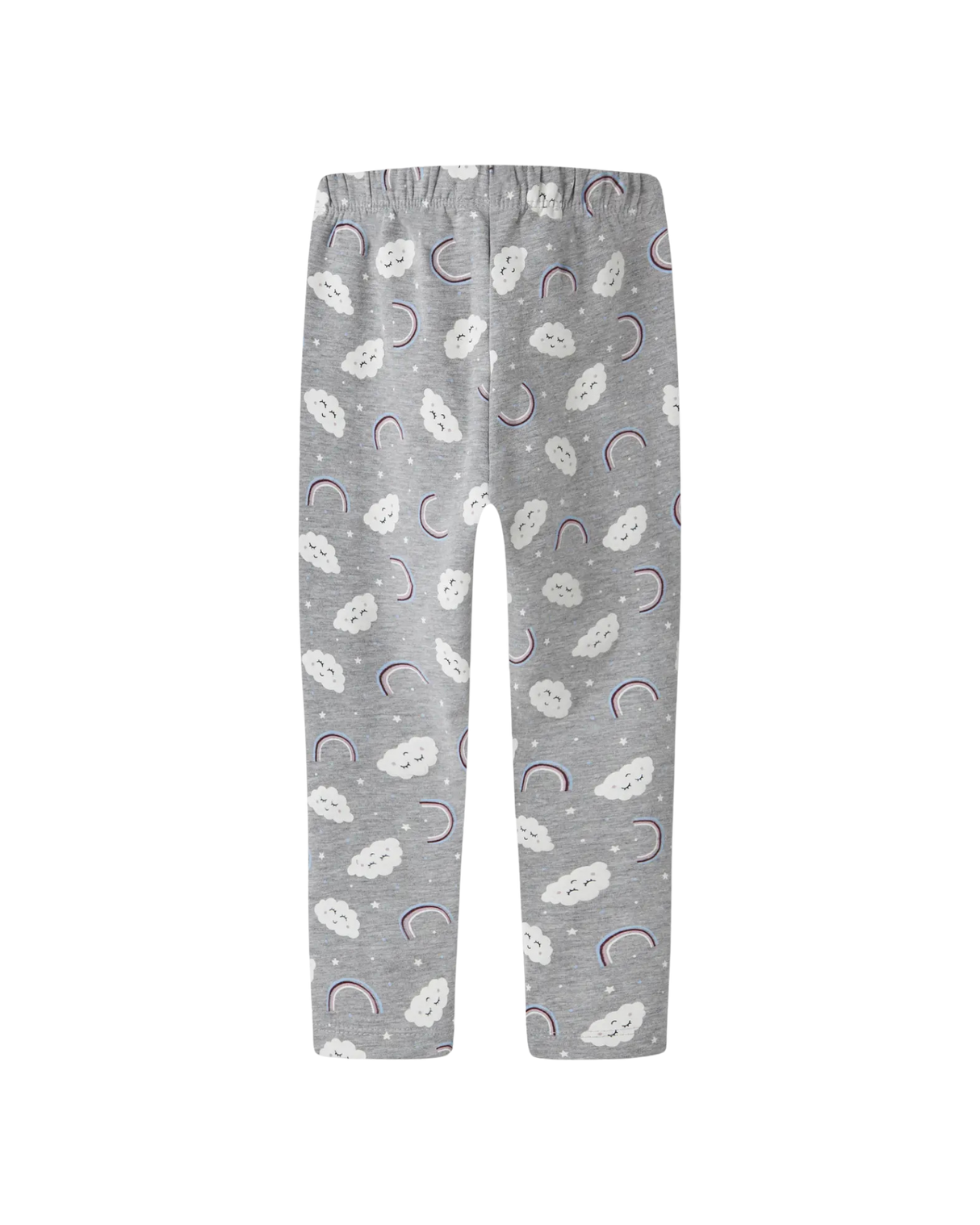 Grey Melange Rainbow Clouds Leggings fra Name it - 13234445