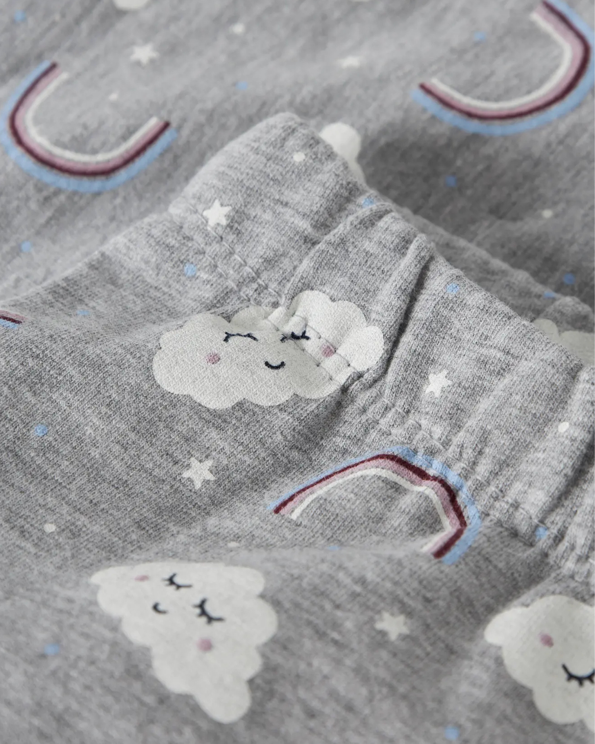 Grey Melange Rainbow Clouds Leggings fra Name it - 13234445