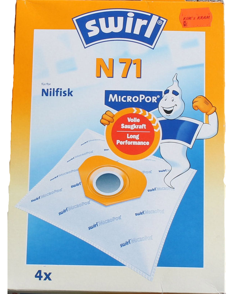 Vacuum cleaner bags SWIRL N71