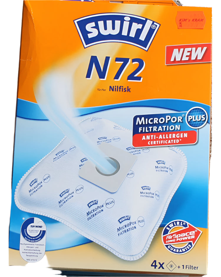 Vacuum cleaner bags SWIRL N73-N72