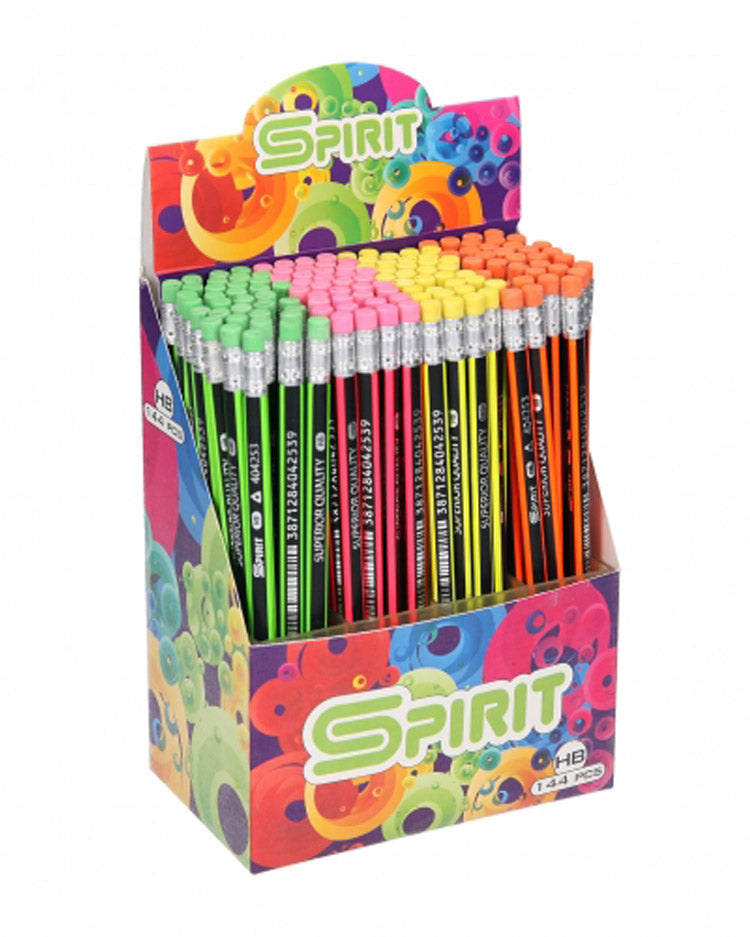 Pencil SPIRIT with eraser NEON 1 pc.