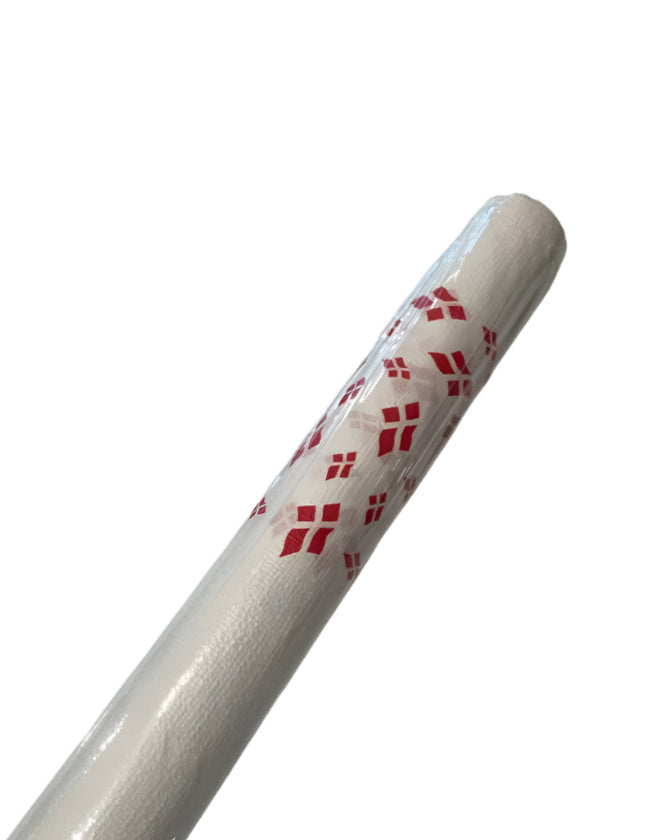 Papirsdug 1,20x8m - hvid med flag