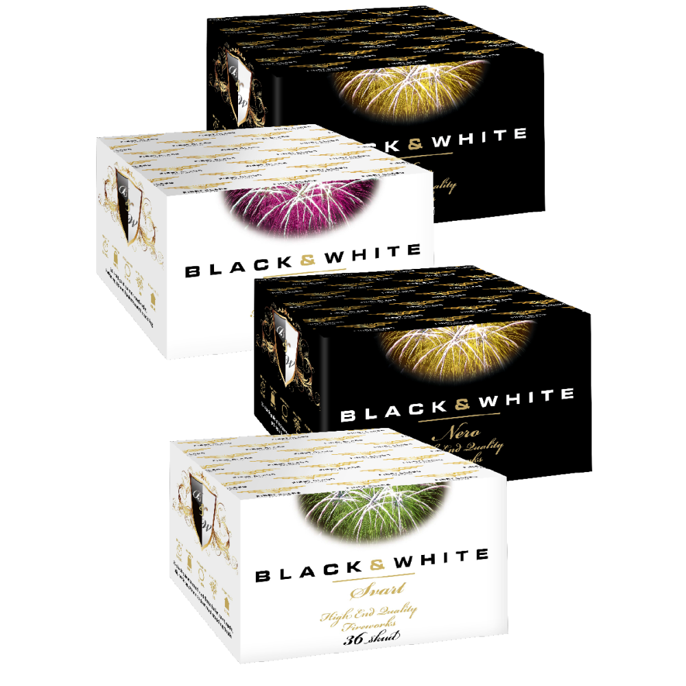 (No.31) 4 pcs 36 shot battery - 2xNero 1xZwart 1xSvart