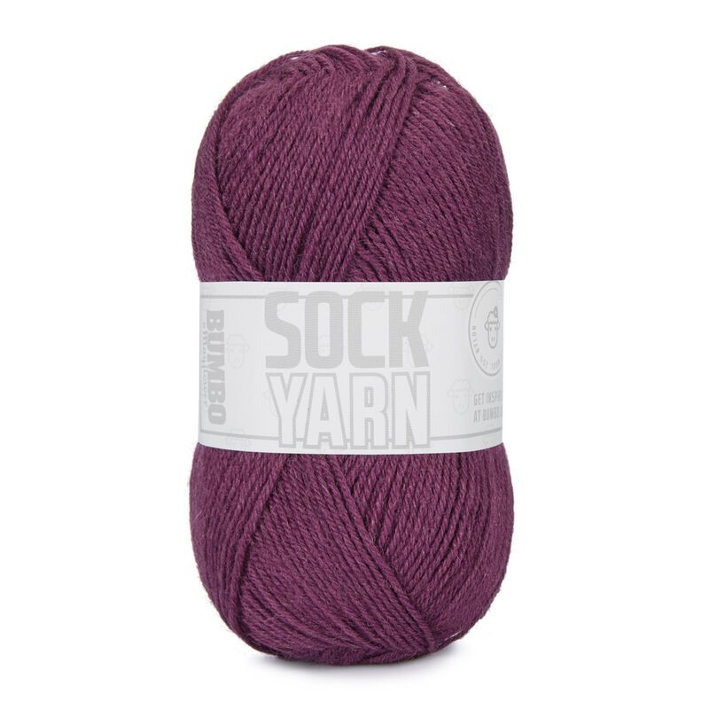 Bumbo Strømpegarn fv.112 - Aubergine 50g