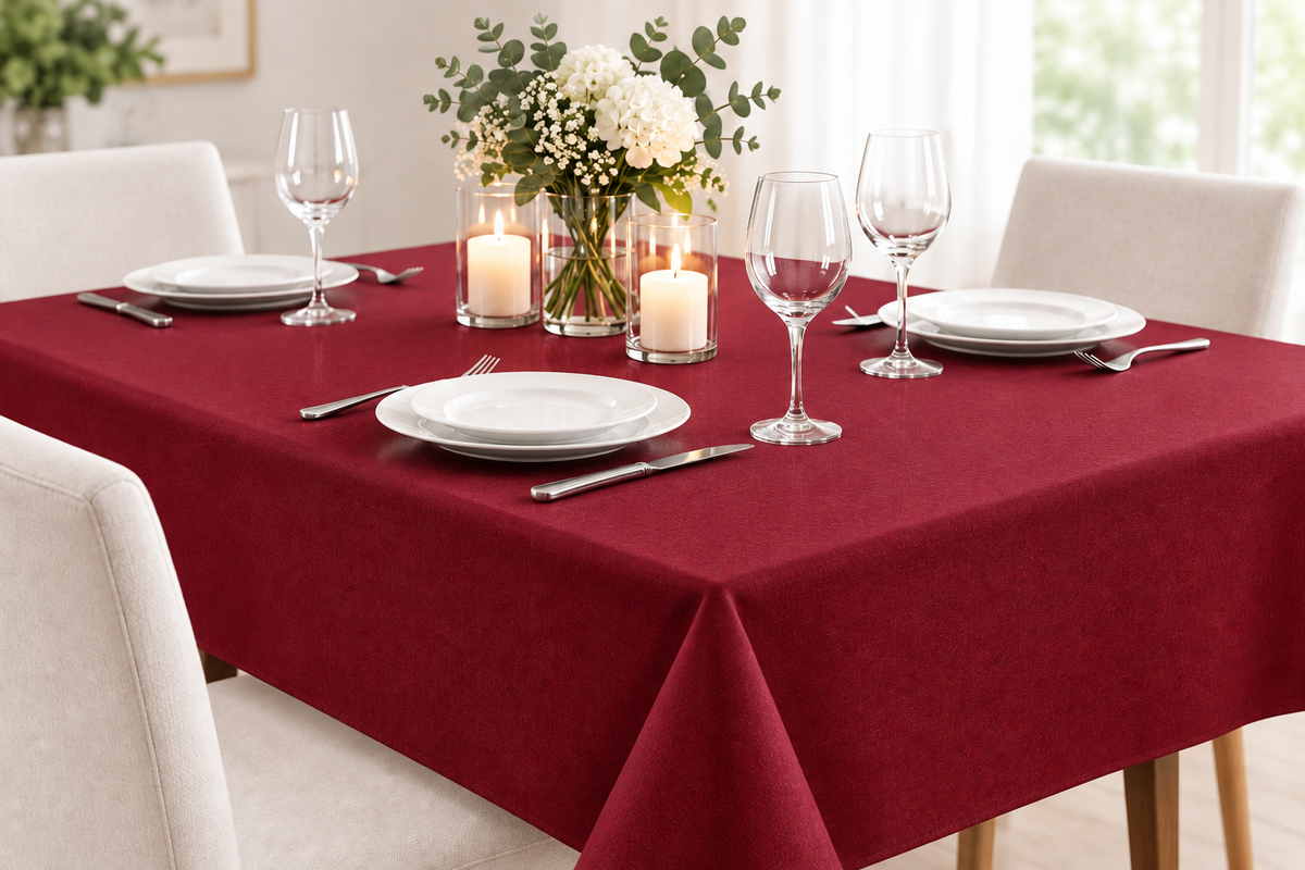 Paper tablecloth 1.20x8m - raspberry red