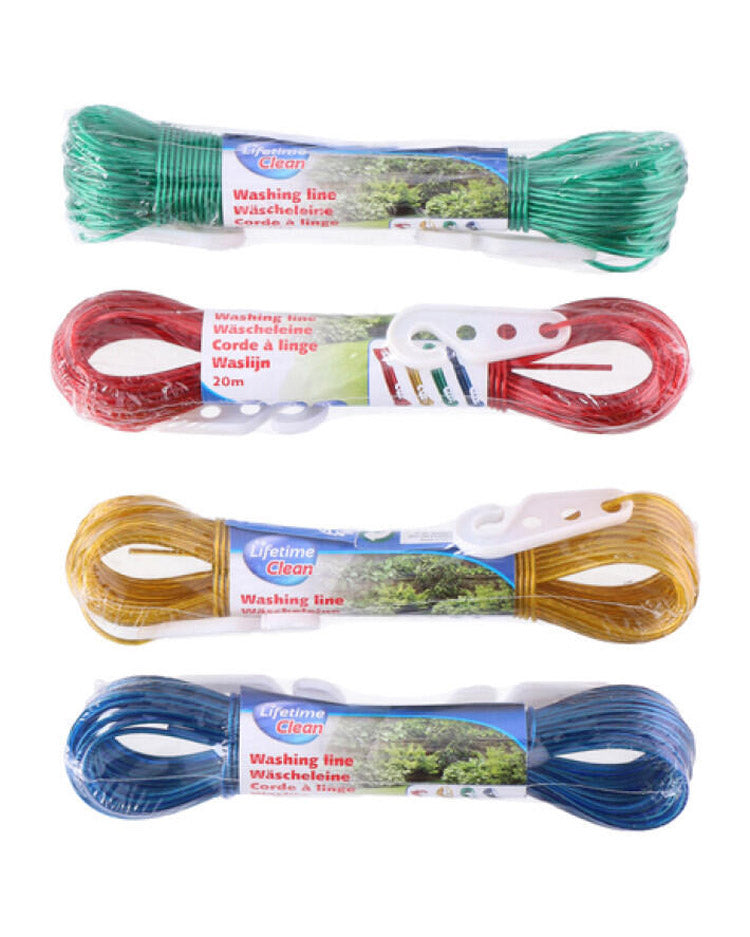 Tøjsnor i plast 2mm 20 meter