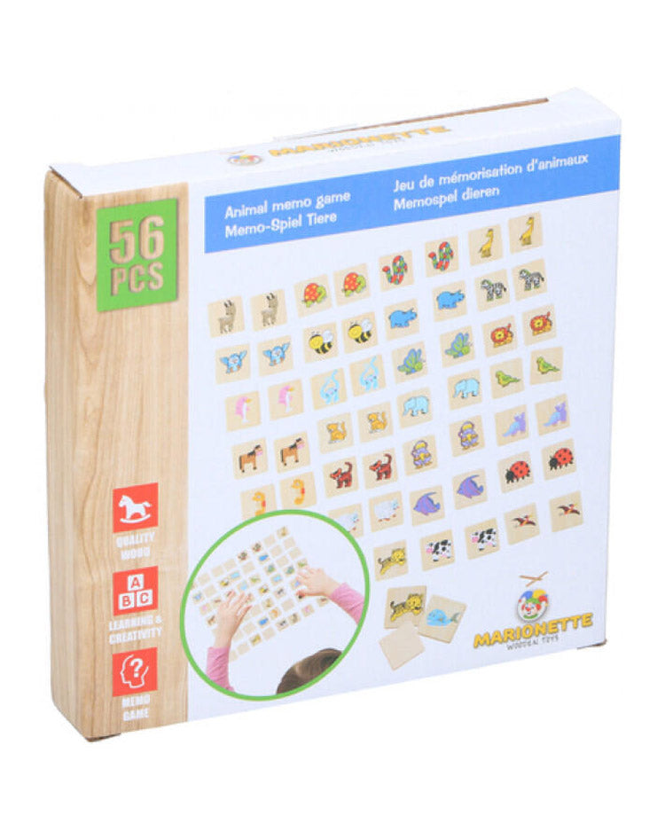 Memo game with animals 56 pieces