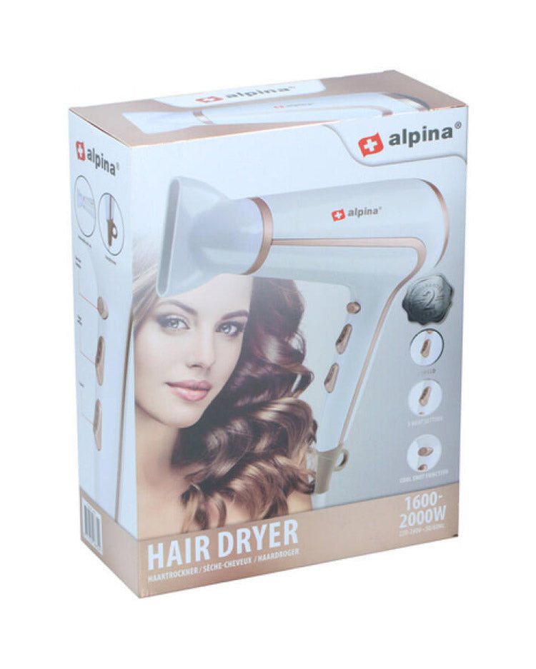 Hair dryer 1600-2000W 2 speeds from alpina