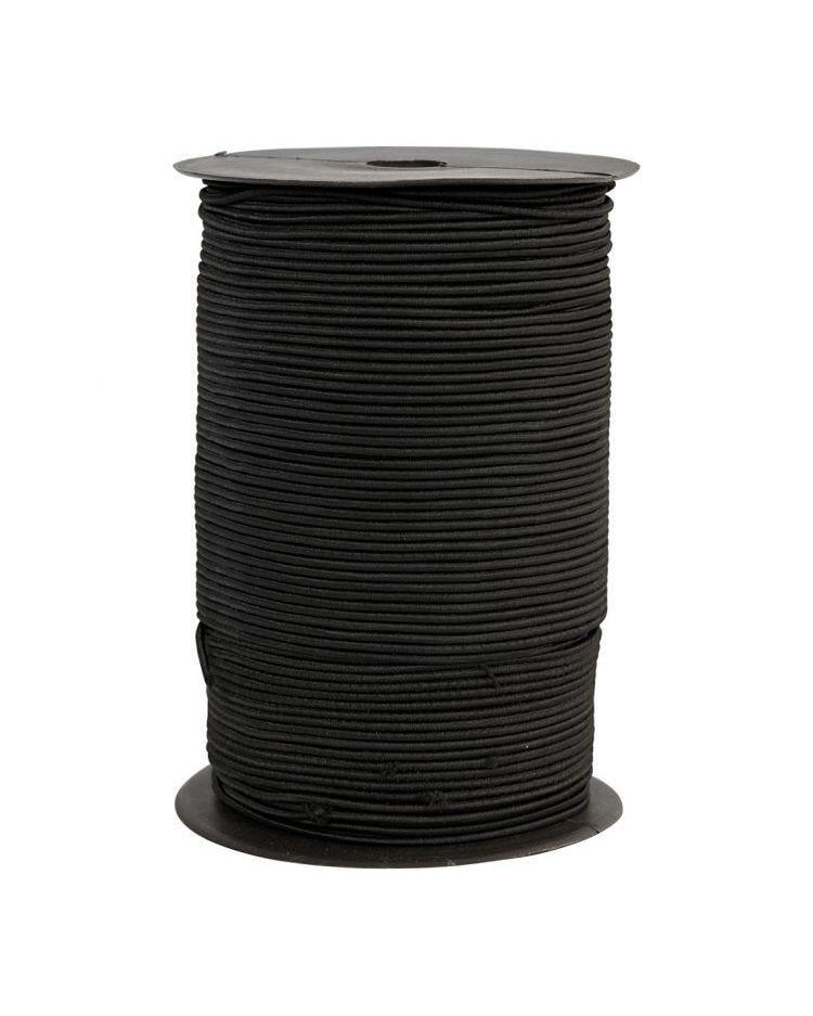 Elastic cord 2 mm - Black per meters