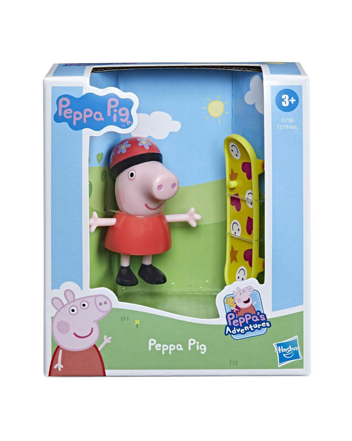 Peppa Pig 3 Inch Figure Peppa's Fun Friends - PEPPA AND SKATEBOARD