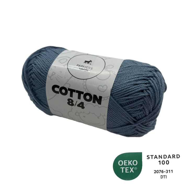 Bomuld garn Farmers Yarn fv. 87 Sky blue 8/4 50 g - OEKO TEX 100