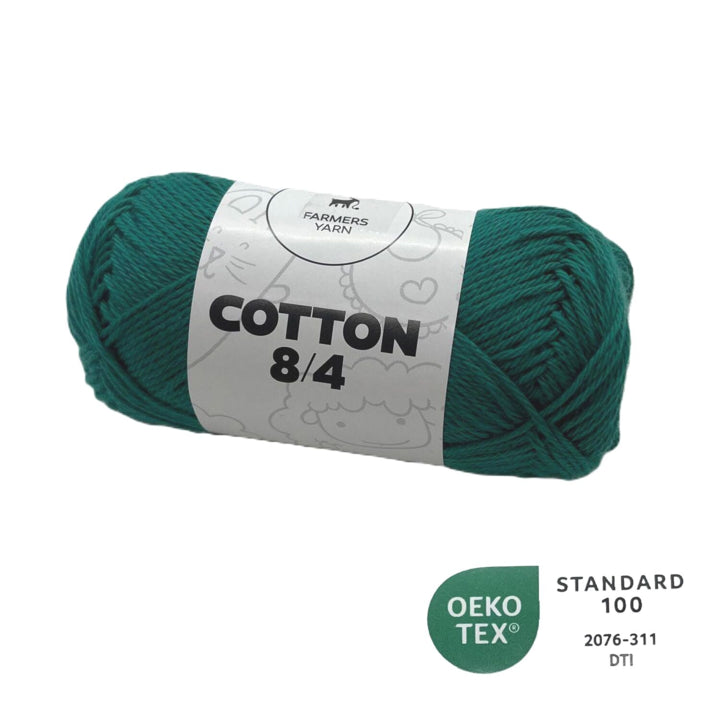 Bomuld garn Farmers Yarn fv. 93 Sø grøn 8/4 50 g - OEKO TEX 100
