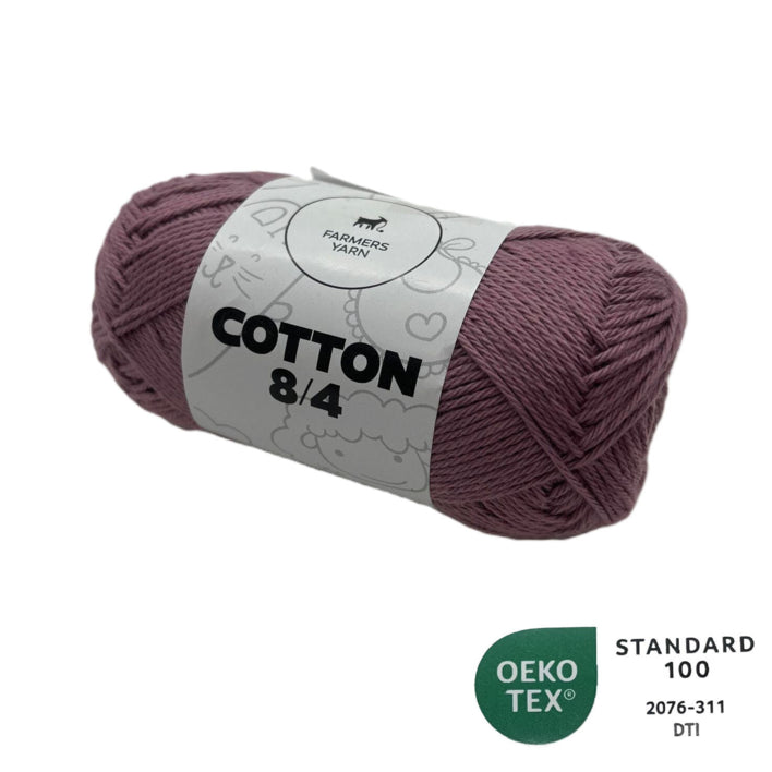 Bomuld garn Farmers Yarn fv. 98 Lilla 8/4 50 g - OEKO TEX 100
