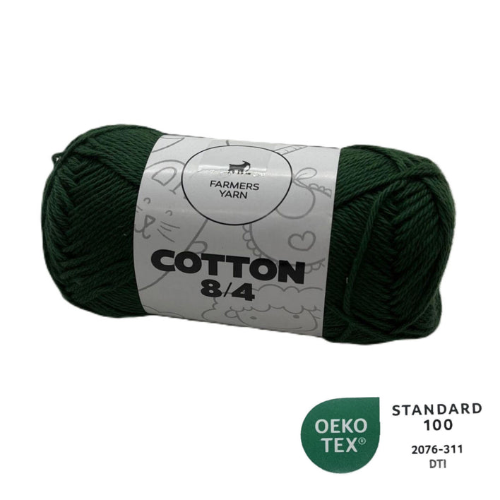 Bomuld garn Farmers Yarn fv. 94 Grøn 8/4 50 g - OEKO TEX 100