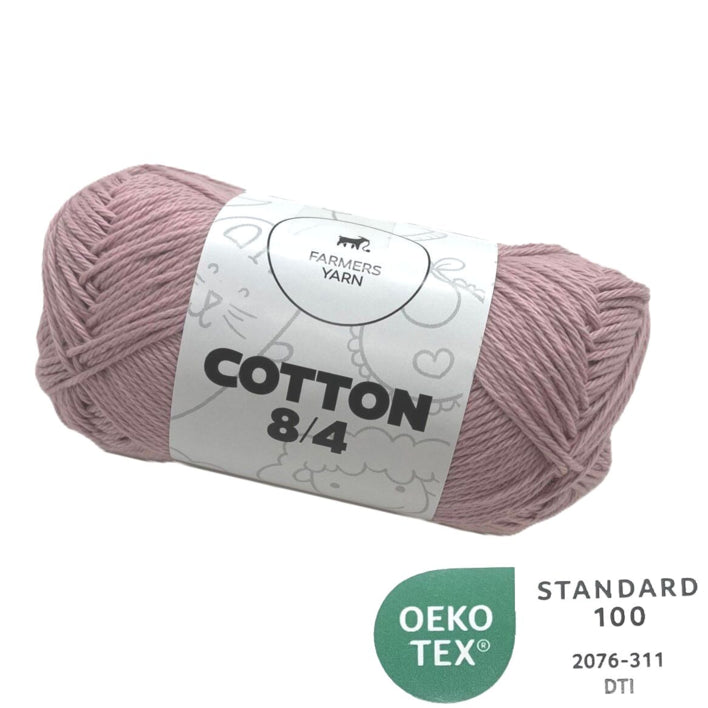 Bomuld garn Farmers Yarn fv. 97 Lys Violet 8/4 50 g - OEKO TEX 100