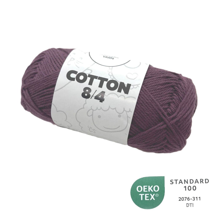 Bomuld garn Farmers Yarn fv. 99 Lavendel 8/4 50 g - OEKO TEX 100