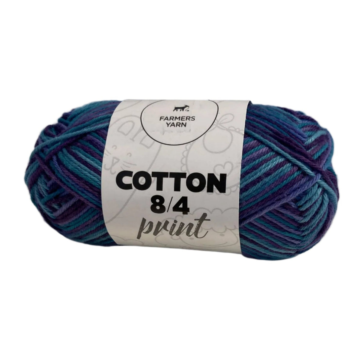 Bomuld garn Farmers Yarn print 8/4 50 g. fv. 06